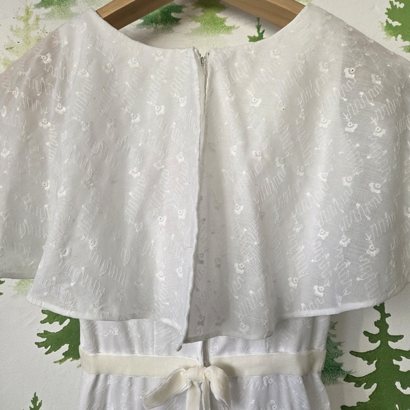 White Ruffled Prairie Dress - Picture 4 of 14